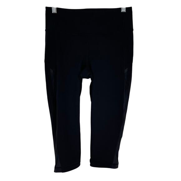 Lululemon Smooth Stride Crop 17” Black Full On Luxtreme Size 6 - Picture 8 of 8